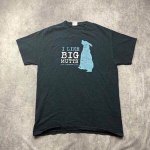 Dog Is Good I Like Big Mutts Graphic T-Shirt Black Mens Medium Humorous Dog Tee